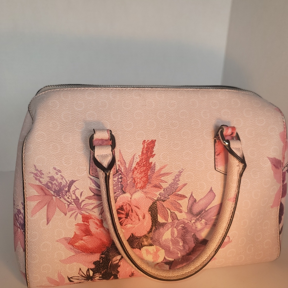 Vintage Guess Floral Print Satchel Handbag - Picture 5 of 11